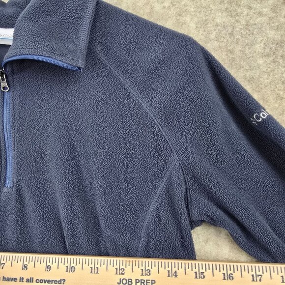 Columbia Womens Half-Zip Fleece Pullover Navy Blue Size S - Picture 6 of 6